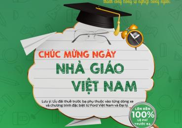 Chúc Mừng Ngày Nhà Giáo Việt Nam và Khám Phá Những Ưu Đãi Đặc Biệt từ Hà Nội Ford!