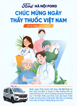 Chúc mừng Ngày Thầy thuốc Việt Nam 27/02 – Hà Nội Ford tri ân đội ngũ ngành Y