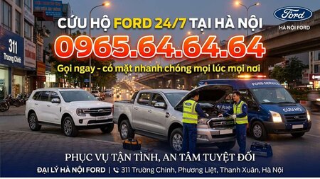 Dịch vụ cứu hộ xe Ford 24/7 - Hà Nội Ford