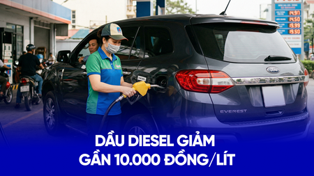 Giá xăng dầu đồng loạt giảm mạnh, dầu diesel giảm gần 10.000 đồng/lít
