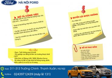 Hà Nội Ford tuyển dụng Nhân viên IT
