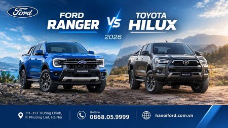 So sánh Ford Ranger 2026 và Toyota Hilux, nên chọn phiên bản nào?