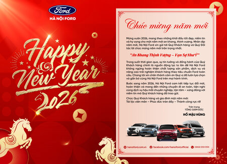 Thư Chúc Mừng Năm Mới 2026 Từ Hà Nội Ford – An Khang Thịnh Vượng, Vạn Sự Như Ý