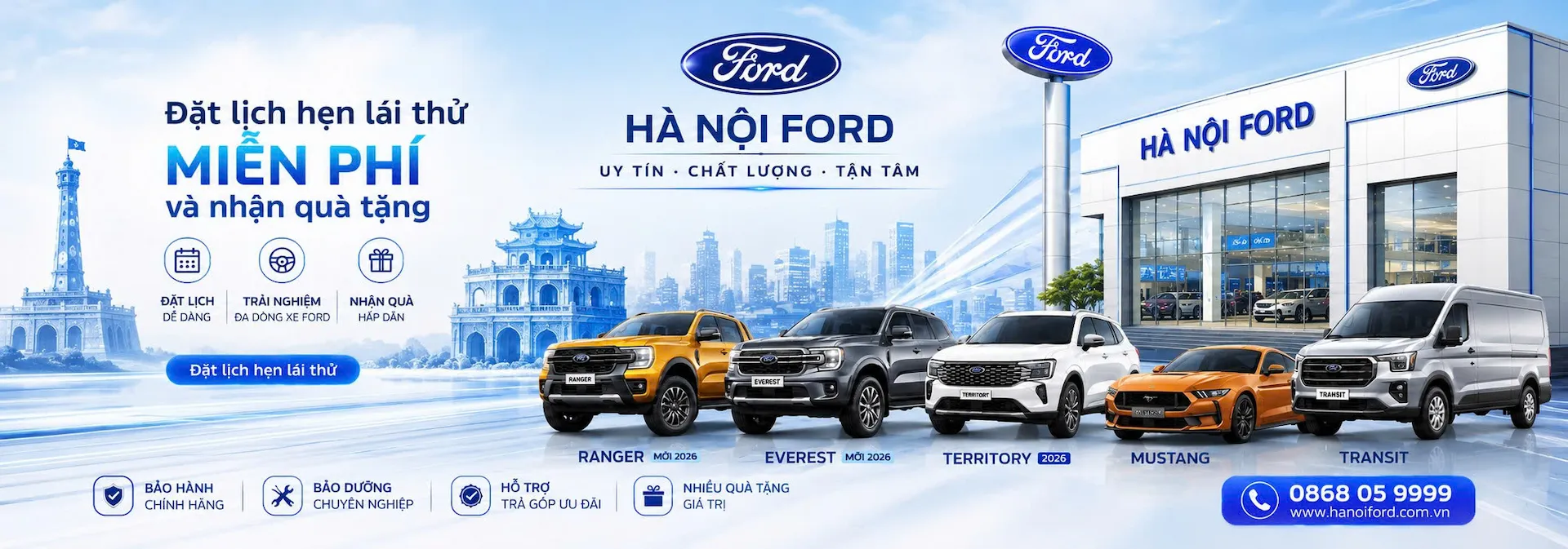 Hà Nội Ford ®  - Đại lý tiêu chuẩn 3S ủy quyền chính hãng của Ford Việt Nam