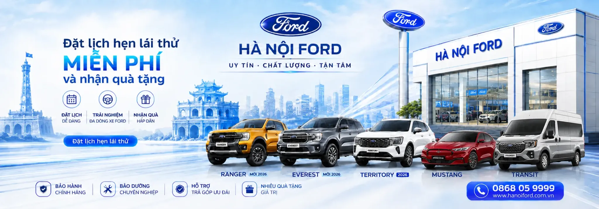 Hà Nội Ford ®  - Đại lý tiêu chuẩn 3S ủy quyền chính hãng của Ford Việt Nam